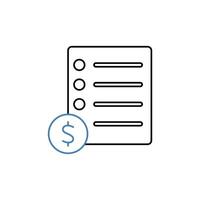 list price concept line icon. Simple element illustration. list price concept outline symbol design. vector