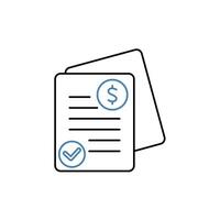 invoice concept line icon. Simple element illustration. invoice concept outline symbol design. vector