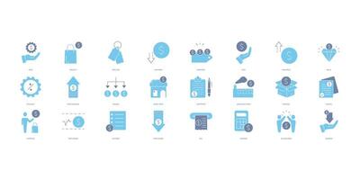 Price icons set. Set of editable stroke icons.Set of Price vector