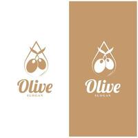 olive logo olive oil simple design design vector