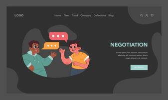 Negotiation concept. Flat illustration. vector