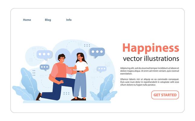 Engaging conversation between friends. Flat illustration