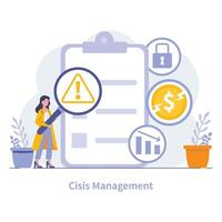 Strategic Management and Finance concept. Flat illustration. vector