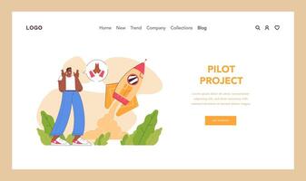 Innovation cycle web or landing. Generation of a creative idea or vector