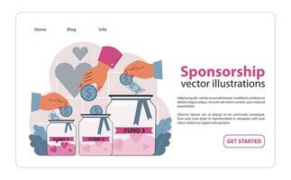 Heartfelt exchanges. Flat illustration vector