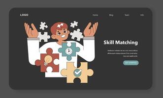 Skill Matching concept. illustration. vector