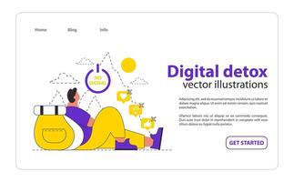 way to defeat fomo. Flat Illustration vector