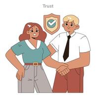 Trust in Task Delegation concept. illustration. vector