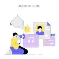 Alternative types summaries. Flat Illustration vector