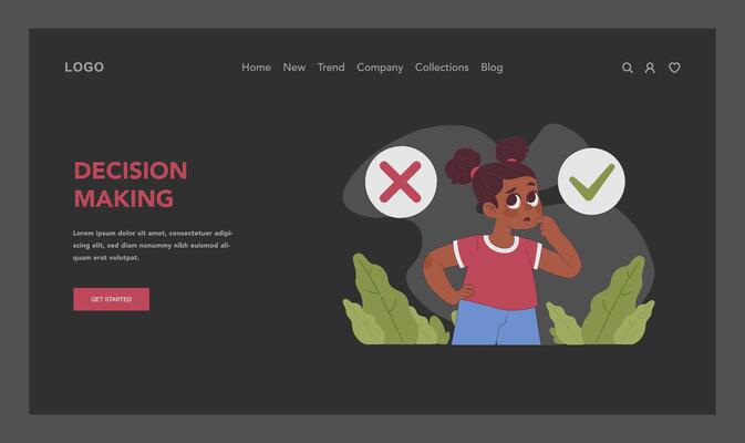 Decision Making concept. Flat illustration