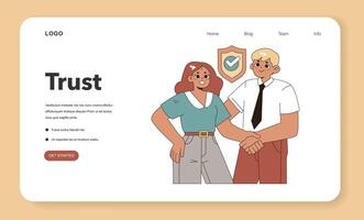 Trust in Task Delegation concept. illustration. vector