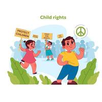 Child rights concept. illustration vector