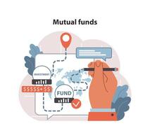 Mutual funds concept. Flat illustration vector