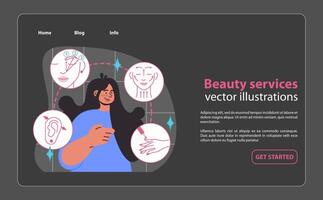 Comprehensive beauty service collection. vector