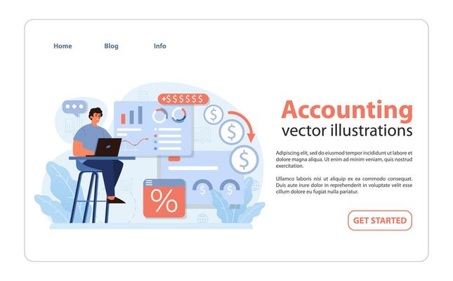 Professional diving into accounting tasks.