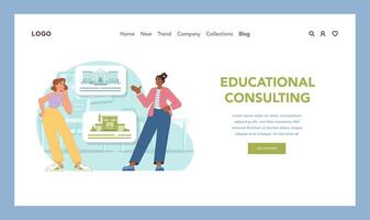 Consultation in education. Flat illustration vector