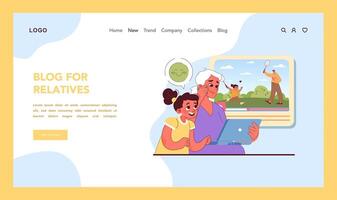 Blog for relatives concept. illustration vector