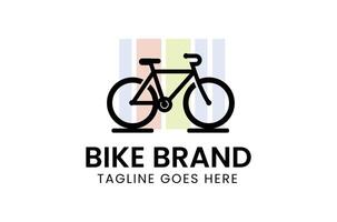 Bicycle icon with colored outline of bicycle sport on white background vector