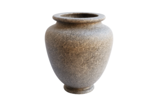 Stone Vase Elegance on Transparent Background png