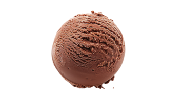 Chocolate Ice Cream Ball on Transparent Background, Format png