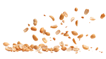 Falling Peanuts on Transparent Background, Format png