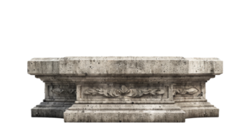 Isolated Stone Podium on Transparent Background, Format png