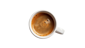 Top View Coffee Cup on Transparent Background, Format png