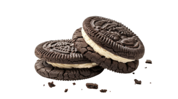 Cookies and Cream Front View on Transparent Background, Format png