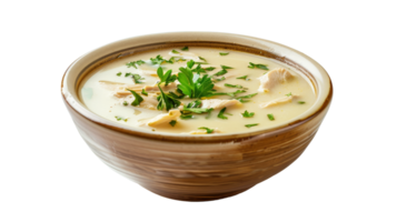 Creamy Chicken Soup on Transparent Background, Format png