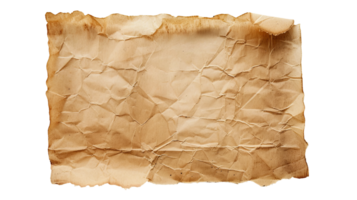 Blank Sheet of Paper on Transparent Background, Format png