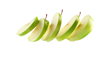 Apfel Scheiben auf transparent Hintergrund, Format png