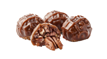 Pieces of Pecan Praline on Transparent Background, Format png