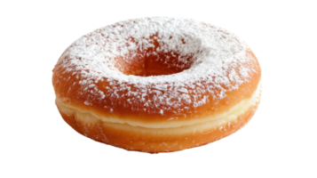 White Sugar Donut on Transparent Background, Format png