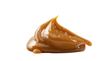 salé caramel dans de face vue sur transparent arrière-plan, format png