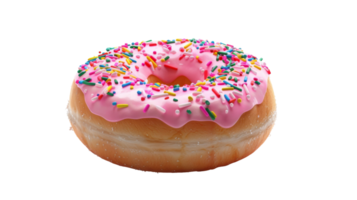 rose sucre Donut sur transparent arrière-plan, format png