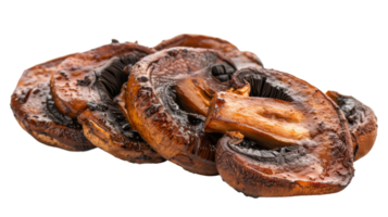 Roasted Sliced Mushroom on Transparent Background, Format png