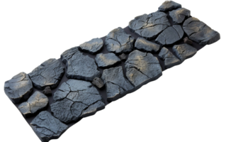 Lava Stone Table Runner on Transparent Background png