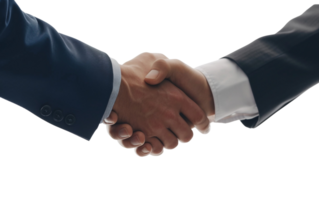 Businessman Shaking Hands on Transparent Background png