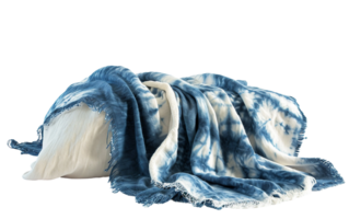 indigo shibori filt på transparent bakgrund png