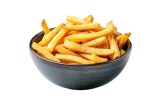 French Fries in a Bowl on Transparent Background png