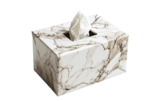 Marble Tissue Box Cover on Transparent Background png