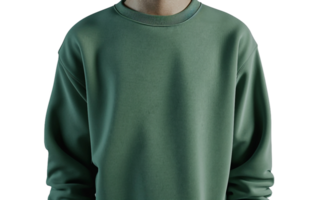 vert sweat-shirt sur transparent Contexte png