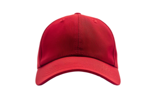 Red Baseball Cap on Transparent Background png