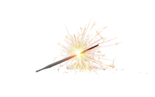 Dazzling Sparkler on Transparent Background png