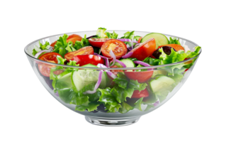 Salad in a Bowl on Transparent Background png