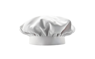 White Chef's Hat on Transparent Background png
