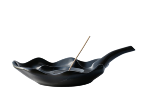 Obsidian Incense Holder on Transparent Background png