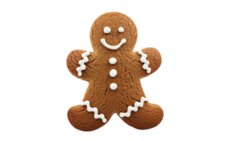 Gingerbread Man Cookie on Transparent Background png