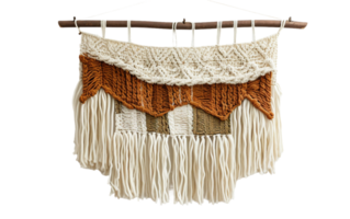 Macrame Wall Hanging on Transparent Background png