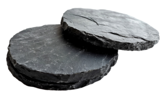 Basalt Coasters for Stylish Settings on Transparent Background png